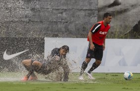 Durante o treino desta tarde no CT Joaquim Grava, zona leste da cidade. O prximo jogo da equipe domingo, dia 08/02, contra o Palmeiras, no Allianz Arena, jogo vlido pela 2 rodada do Campeonato Paulista de 2015