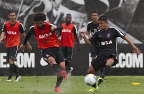 Durante o treino desta tarde no CT Joaquim Grava, zona leste da cidade. O prximo jogo da equipe domingo, dia 08/02, contra o Palmeiras, no Allianz Arena, jogo vlido pela 2 rodada do Campeonato Paulista de 2015