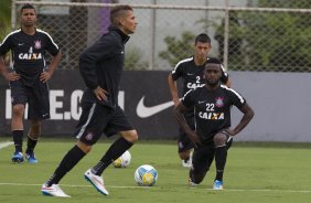 Durante o treino desta tarde no CT Joaquim Grava, zona leste da cidade. O prximo jogo da equipe domingo, dia 08/02, contra o Palmeiras, no Allianz Arena, jogo vlido pela 2 rodada do Campeonato Paulista de 2015