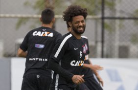 Durante o treino desta tarde no CT Joaquim Grava, zona leste da cidade. O prximo jogo da equipe domingo, dia 08/02, contra o Palmeiras, no Allianz Arena, jogo vlido pela 2 rodada do Campeonato Paulista de 2015