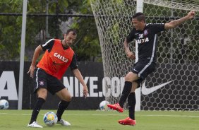 Durante o treino desta tarde no CT Joaquim Grava, zona leste da cidade. O prximo jogo da equipe domingo, dia 08/02, contra o Palmeiras, no Allianz Arena, jogo vlido pela 2 rodada do Campeonato Paulista de 2015