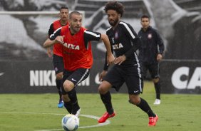 Durante o treino desta tarde no CT Joaquim Grava, zona leste da cidade. O prximo jogo da equipe domingo, dia 08/02, contra o Palmeiras, no Allianz Arena, jogo vlido pela 2 rodada do Campeonato Paulista de 2015