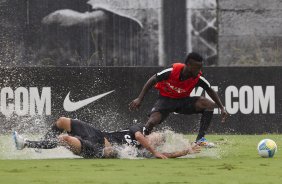 Durante o treino desta tarde no CT Joaquim Grava, zona leste da cidade. O prximo jogo da equipe domingo, dia 08/02, contra o Palmeiras, no Allianz Arena, jogo vlido pela 2 rodada do Campeonato Paulista de 2015