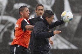 Durante o treino desta tarde no CT Joaquim Grava, zona leste da cidade. O prximo jogo da equipe domingo, dia 08/02, contra o Palmeiras, no Allianz Arena, jogo vlido pela 2 rodada do Campeonato Paulista de 2015