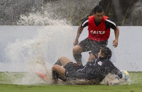 Durante o treino desta tarde no CT Joaquim Grava, zona leste da cidade. O prximo jogo da equipe domingo, dia 08/02, contra o Palmeiras, no Allianz Arena, jogo vlido pela 2 rodada do Campeonato Paulista de 2015