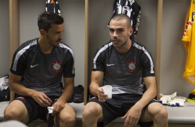 Nos vestiários antes do jogo realizado esta tarde na Allianz Arena entre Palmeiras x Corinthians, jogo válido pela 3ª rodada do Campeonato Paulista de 2015