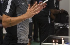 Nos vestiários antes do jogo realizado esta tarde na Allianz Arena entre Palmeiras x Corinthians, jogo válido pela 3ª rodada do Campeonato Paulista de 2015