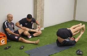 Nos vestiários antes do jogo realizado esta tarde na Allianz Arena entre Palmeiras x Corinthians, jogo válido pela 3ª rodada do Campeonato Paulista de 2015
