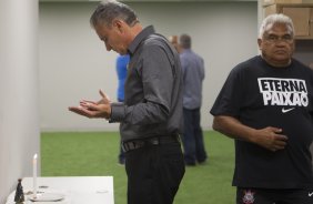 Nos vestiários antes do jogo realizado esta tarde na Allianz Arena entre Palmeiras x Corinthians, jogo válido pela 3ª rodada do Campeonato Paulista de 2015