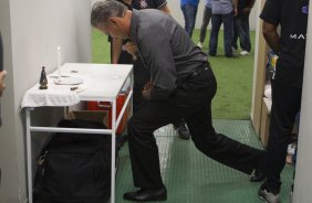 Nos vestiários antes do jogo realizado esta tarde na Allianz Arena entre Palmeiras x Corinthians, jogo válido pela 3ª rodada do Campeonato Paulista de 2015