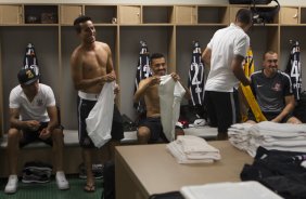 Nos vestirios antes do jogo realizado esta tarde na Allianz Arena entre Palmeiras x Corinthians, jogo vlido pela 3 rodada do Campeonato Paulista de 2015