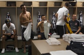 Nos vestiários antes do jogo realizado esta tarde na Allianz Arena entre Palmeiras x Corinthians, jogo válido pela 3ª rodada do Campeonato Paulista de 2015