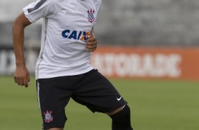Durante o treino desta tarde no CT Joaquim Grava, zona leste da cidade. O próximo jogo do time será sábado dia 14/02 contra o Botafogo/RP, na Arena Corinthians, válido pela 4ª rodada do Campeonato Paulista de 2015