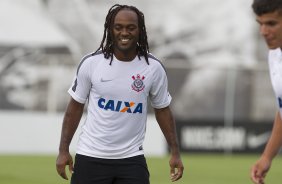 Durante o treino desta tarde no CT Joaquim Grava, zona leste da cidade. O próximo jogo do time será sábado dia 14/02 contra o Botafogo/RP, na Arena Corinthians, válido pela 4ª rodada do Campeonato Paulista de 2015