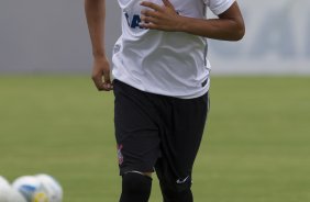 Durante o treino desta tarde no CT Joaquim Grava, zona leste da cidade. O próximo jogo do time será sábado dia 14/02 contra o Botafogo/RP, na Arena Corinthians, válido pela 4ª rodada do Campeonato Paulista de 2015