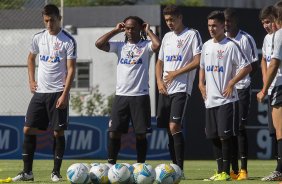 Durante o treino desta manh no CT Joaquim Grava, localizado no Parque Ecolgico do Tiete, zona leste da cidade. O prximo jogo ser sbado dia 14/02 contra o Botafogo/RP, na Arena Corinthians, vlido pela 4 rodada do Campeonato Paulista de 2015