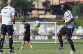 Durante o treino desta manh no CT Joaquim Grava, localizado no Parque Ecolgico do Tiete, zona leste da cidade. O prximo jogo ser sbado dia 14/02 contra o Botafogo/RP, na Arena Corinthians, vlido pela 4 rodada do Campeonato Paulista de 2015