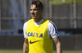 Durante o treino desta manh no CT Joaquim Grava, localizado no Parque Ecolgico do Tiete, zona leste da cidade. O prximo jogo ser sbado dia 14/02 contra o Botafogo/RP, na Arena Corinthians, vlido pela 4 rodada do Campeonato Paulista de 2015