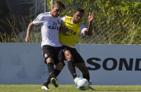 Durante o treino desta manh no CT Joaquim Grava, localizado no Parque Ecolgico do Tiete, zona leste da cidade. O prximo jogo ser sbado dia 14/02 contra o Botafogo/RP, na Arena Corinthians, vlido pela 4 rodada do Campeonato Paulista de 2015