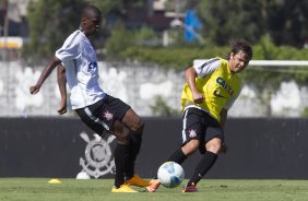 Durante o treino desta manh no CT Joaquim Grava, localizado no Parque Ecolgico do Tiete, zona leste da cidade. O prximo jogo ser sbado dia 14/02 contra o Botafogo/RP, na Arena Corinthians, vlido pela 4 rodada do Campeonato Paulista de 2015