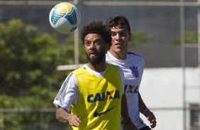 Durante o treino desta manh no CT Joaquim Grava, localizado no Parque Ecolgico do Tiete, zona leste da cidade. O prximo jogo ser sbado dia 14/02 contra o Botafogo/RP, na Arena Corinthians, vlido pela 4 rodada do Campeonato Paulista de 2015