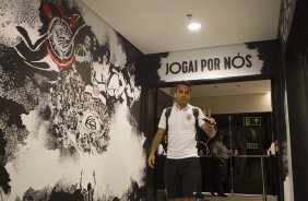 Nos vestiários antes do jogo realizado esta tarde na Arena Corinthians entre Corinthians x Botafogo/RP, jogo válido pela 5ª rodada do Campeonato Paulista de 2015