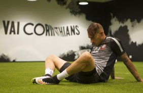 Nos vestirios antes do jogo realizado esta tarde na Arena Corinthians entre Corinthians x Botafogo/RP, jogo vlido pela 5 rodada do Campeonato Paulista de 2015