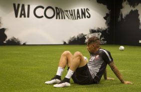 Nos vestirios antes do jogo realizado esta tarde na Arena Corinthians entre Corinthians x Botafogo/RP, jogo vlido pela 5 rodada do Campeonato Paulista de 2015