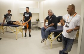 Nos vestirios antes do jogo realizado esta tarde na Arena Corinthians entre Corinthians x Botafogo/RP, jogo vlido pela 5 rodada do Campeonato Paulista de 2015