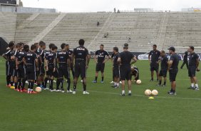 Durante o treino desta tarde na Arena Corinthians, zona leste da cidade. O prximo jogo ser amanh, quarta-feira, dia 18/02 contra o So Paulo, na Arena Corinthians, jogo de ida da fase classificatoria da Copa Libertadores da Amrica 2015