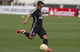 Durante o treino desta tarde na Arena Corinthians, zona leste da cidade. O próximo jogo será amanhã, quarta-feira, dia 18/02 contra o São Paulo, na Arena Corinthians, jogo de ida da fase classificatoria da Copa Libertadores da América 2015