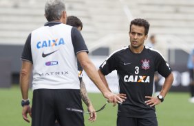 Durante o treino desta tarde na Arena Corinthians, zona leste da cidade. O próximo jogo será amanhã, quarta-feira, dia 18/02 contra o São Paulo, na Arena Corinthians, jogo de ida da fase classificatoria da Copa Libertadores da América 2015