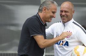 Durante o treino desta tarde na Arena Corinthians, zona leste da cidade. O próximo jogo será amanhã, quarta-feira, dia 18/02 contra o São Paulo, na Arena Corinthians, jogo de ida da fase classificatoria da Copa Libertadores da América 2015