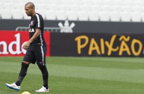 Durante o treino desta tarde na Arena Corinthians, zona leste da cidade. O próximo jogo será amanhã, quarta-feira, dia 18/02 contra o São Paulo, na Arena Corinthians, jogo de ida da fase classificatoria da Copa Libertadores da América 2015