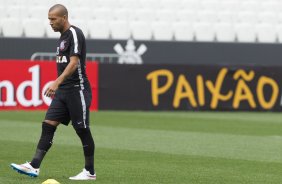 Durante o treino desta tarde na Arena Corinthians, zona leste da cidade. O prximo jogo ser amanh, quarta-feira, dia 18/02 contra o So Paulo, na Arena Corinthians, jogo de ida da fase classificatoria da Copa Libertadores da Amrica 2015