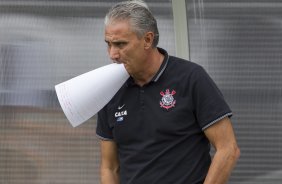 Durante o treino desta tarde na Arena Corinthians, zona leste da cidade. O próximo jogo será amanhã, quarta-feira, dia 18/02 contra o São Paulo, na Arena Corinthians, jogo de ida da fase classificatoria da Copa Libertadores da América 2015