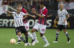 Durante o jogo realizado esta noite na Arena Corinthians entre Corinthians x São Paulo, jogo válido pelo primeiro turno da fase classificatoria da Copa Libertadores da América 2015