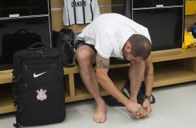 Nos vestiários antes do jogo realizado esta noite na Arena Corinthians entre Corinthians x São Paulo, jogo válido pelo primeiro turno da fase classificatoria da Copa Libertadores da América 2015