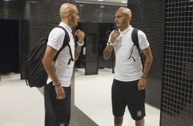 Nos vestiários antes do jogo realizado esta noite na Arena Corinthians entre Corinthians x São Paulo, jogo válido pelo primeiro turno da fase classificatoria da Copa Libertadores da América 2015