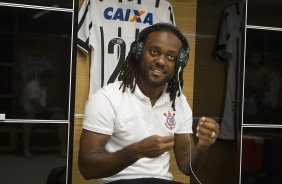 Nos vestiários antes do jogo realizado esta noite na Arena Corinthians entre Corinthians x São Paulo, jogo válido pelo primeiro turno da fase classificatoria da Copa Libertadores da América 2015