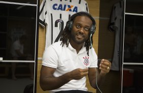 Nos vestirios antes do jogo realizado esta noite na Arena Corinthians entre Corinthians x So Paulo, jogo vlido pelo primeiro turno da fase classificatoria da Copa Libertadores da Amrica 2015