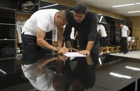 Nos vestiários antes do jogo realizado esta noite na Arena Corinthians entre Corinthians x São Paulo, jogo válido pelo primeiro turno da fase classificatoria da Copa Libertadores da América 2015