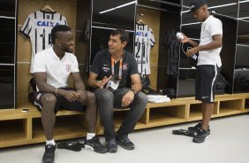 Nos vestiários antes do jogo realizado esta noite na Arena Corinthians entre Corinthians x São Paulo, jogo válido pelo primeiro turno da fase classificatoria da Copa Libertadores da América 2015