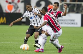 Durante o jogo realizado esta noite na Arena Corinthians entre Corinthians x So Paulo, jogo vlido pelo primeiro turno da fase classificatoria da Copa Libertadores da Amrica 2015