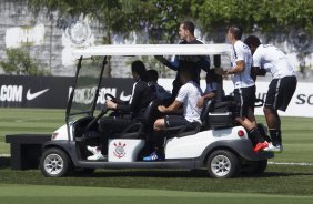 Durante o treino desta manh no CT Joaquim Grava, zona leste da cidade. O prximo jogo ser quarta-feira, dia 25/02 contra o Linense, no estdio Gilbertao., jogo adiado da 2 rodada do Campeonato Paulista de 2015