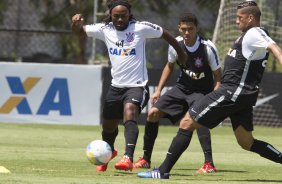 Durante o treino desta manh no CT Joaquim Grava, zona leste da cidade. O prximo jogo ser quarta-feira, dia 25/02 contra o Linense, no estdio Gilbertao., jogo adiado da 2 rodada do Campeonato Paulista de 2015