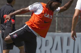 Durante o treino desta manh no CT Joaquim Grava, zona leste da cidade. O prximo jogo ser quarta-feira, dia 25/02 contra o Linense, no estdio Gilbertao., jogo adiado da 2 rodada do Campeonato Paulista de 2015