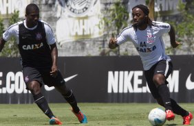 Durante o treino desta manh no CT Joaquim Grava, zona leste da cidade. O prximo jogo ser quarta-feira, dia 25/02 contra o Linense, no estdio Gilbertao., jogo adiado da 2 rodada do Campeonato Paulista de 2015