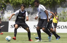 Durante o treino desta manh no CT Joaquim Grava, zona leste da cidade. O prximo jogo ser quarta-feira, dia 25/02 contra o Linense, no estdio Gilbertao., jogo adiado da 2 rodada do Campeonato Paulista de 2015