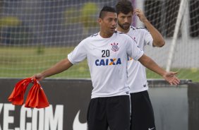 Durante o treino desta tarde no CT Joaquim Grava, zona leste da cidade. O prximo jogo ser amanh, quarta-feira, dia 25/02 contra o Linense, no estdio Gilbertao., jogo adiado da 2 rodada do Campeonato Paulista de 2015